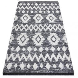 My carpet company kft My Carpet Company Fonott Sizal Eko Boho Moroc Etno Cikcakk 22319 Rojt Két Szintű Gyapjú Szürke/Krém, Újrahasznosított 155x220 cm Szőnyeg