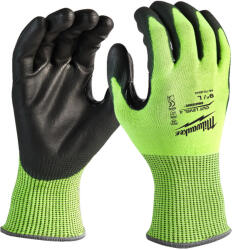 Milwaukee Manusi protectie taiere Milwaukee HI-VIS CUT D, negru/galben, mas. S/7 (4932479926)