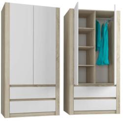 Mobene Gardróbszekrény B20 2 Ajtós - 2 Fiókos , Sonoma/Mix