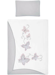  6-részes ágyneműhuzat Belisima Butterfly 100/135 szürke