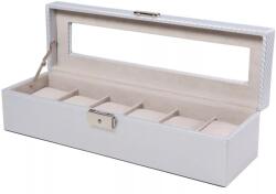 Edelwolle Ezüst Színű Bõr óratartó Doboz 6 órának (412)