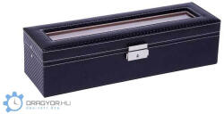 Edelwolle Karbon Mintás Bõr óratartó Doboz 6 órának (926)