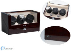 Edelwolle Magas fényű mahagóni színű fa óraforgató 3 órához (813)