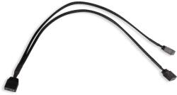 Alphacool 18705 aRGB 3-pin - 2x 3-pin Y-Splitter (Fekete) - 30cm (18705) (18705)