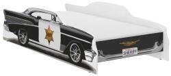 Wooden Toys Sheriff Autós Gyerekágy 160 x 80 cm - Matraccal