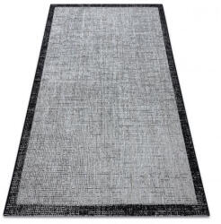 My carpet company kft My Carpet Company Fonott Sizal Floorlux 20401 Ezüst/Fekete 120x170 cm Szőnyeg