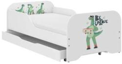 Wooden Toys Miki Gyerekágy 140 x 70 cm Matraccal És Ágyneműtartóval - Dino Utazás