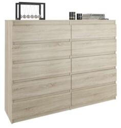  Komód 10 Fiókos R140-S10 - Sonoma