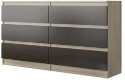  Komód 6 Fiókos 120 cm R120 Sonoma/Wenge