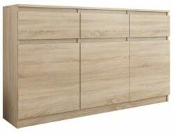  Komód 3 Fiók 3 Ajtó S3 - Sonoma