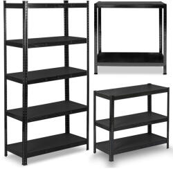 Humberg Fém tároló polc 180 x 90 x 40 cm Humberg HR-851 fekete (4851)