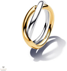 Pandora kéttónusú összefonódott gyűrű 52-es méret - 163262C00-52