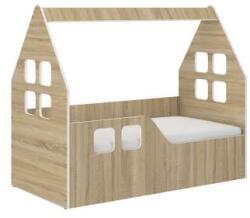 Wooden Toys Hangulatos Házikó Gyerekágy Sonoma 140 x 70 cm - Matraccal - Balos
