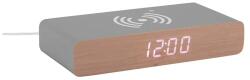 Karlsson ceas cu alarmă led Retro Flat LED 8 cm 99KK-ZEU05G_90X (KA6039GY)