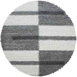 Ay Gala 2505 80x80 cm Világosszürke Shaggy Kör Szőnyeg