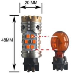 DT-Xenon PW24W PWY24W LED 24x3030SMD Epistar (sárga) Can-Bus index