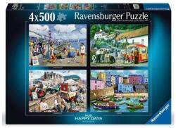 Ravensburger 12001527 - Happy Days - Nyaralás brit módra - 4 x 500 db-os puzzle (12001527)