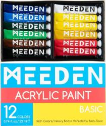 Meeden 34.1281 Akril festékek készlete Basic Shades 12 x 22 ml (34.1281)