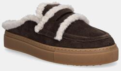 Inuikii papuci din piele întoarsă Mule Wool 9BYA-KLD065_89X