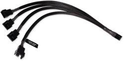 Alphacool 18683 4-Pin - 4x 4-Pin PWM Y-Splitter (Fekete) - 30cm (18683)