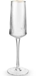 vtwonen pahar de șampanie Gold Rim 230 ml set de 4 99KK-SLU08I_TSP (52133001) Pahar