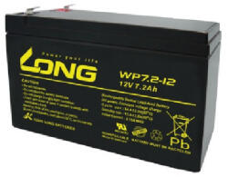 Long WP7.2-12 Zselés akkumulátor 12V 7, 2AH (WP7.2-12)