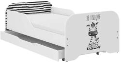 Wooden Toys Miki Gyerekágy 140 x 70 cm, Ágyneműtartó Nélkül - Zebra Szafari