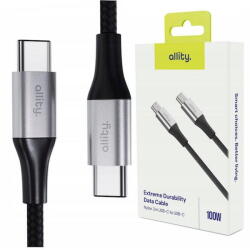 Allity Cablu de date si incarcare AUC-01 USB-C to USB-C 100W 2m Negru
