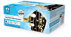 DekorTrend Crystalline Toldható LED Fényfüggöny 200 x 90 cm 192 db Meleg Fehér LED, Átlátszó Kábel, Kül- És Beltéri