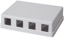 LogiLink Keystone Surface Mount Box 4 Port, white (NK4034)