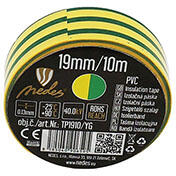 NEDES Szigetelőszalag (19mm/10 méter) sárga-zöld - villanyszerelési segédanyag (TP1910/YG)