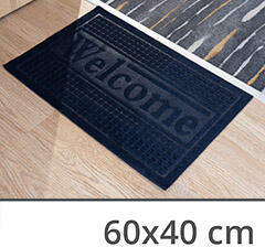  Szennyfogó szőnyeg (60x40 cm) kék színű lábtörlő, Welcome felirattal (Welcome doormat 60x40 blue)
