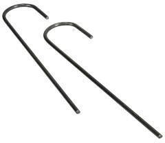  Leszúrható "J" alakú fémkapocs - 15 cm (10 darab) ("J" alakú 15 cm leszúrótüske)