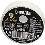 NEDES Szigetelőszalag (15mm/10 méter) fehér - villanyszerelési segédanyag (TP1510/WH)