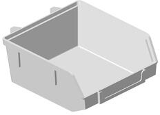  Perforált lemezes szerszámfal: Műanyag szerszámos doboz (9x9x4 cm) fehér (1704030)