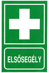  Mentődoboz, elsősegélyhely (16x25 cm) PVC tábla