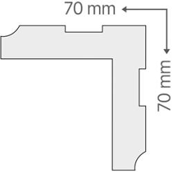 ANRO Élvédő-01 - polisztirol - sarokvédő dísz L alakú, hungarocellből csak dekorációs célra (Élvédő-01)