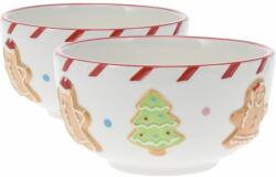 4home Set de 2 boluri din ceramică Turtă dulce 14 cm Castron
