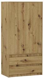 Mobene Gardróbszekrény B9 2 Ajtós - 2 Fiókos , Artisan Tölgy