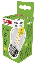 EMOS LED izzó Filament Mini Globe / E27 / 3, 4 W (40 W) / 470 lm / Természetes fehér (ZF6D23)