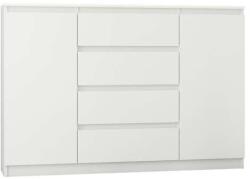  Komód 4 Fiók 2 Ajtó R140-S4 Modern, Fehér