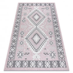 My carpet company My Carpet Company Fonott Sizal Sion Azték 3007 Lapos Szövött Rózsaszín/Ecru 160x220 cm Szőnyeg