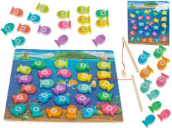 MG Joc de pescuit pești MG Montessori Fishing, joc din lemn, prinde peștele