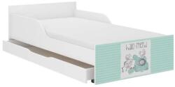 Wooden Toys Pufi Gyerekágy 180 x 90 Matraccal, Ágyneműtartó Nélkül - Barátok