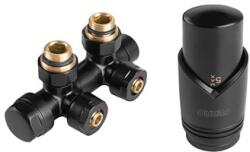 Ferro egybeépített sarok termosztát szett, fekete (FE-ZTD30BL)