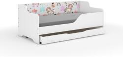 Wooden Toys Lilu Gyerekágy Laminált Oldallal 160 x 80 cm Matraccal És Ágyneműtartóval - Szivárvány Unikornis