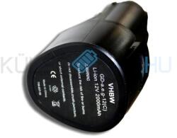 VHBW Elektromos szerszám akkumulátor AEG 3520, 3526, 4932 - 2000 mAh, 12 V, Li-ion (WB-800105718)