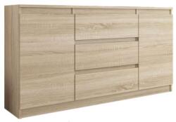 AKORD Komód 3 Fiók 2 Ajtó R140-S3- Sonoma