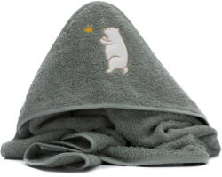  Fillikid kapucnis törölköző 75x75 maci zöld 1032-54 - babycenter-online