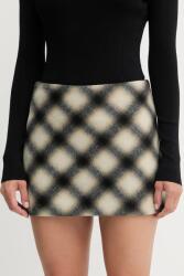 Liu Jo szoknya gyapjú keverékből bézs, mini, egyenes, MF5194 T079A - bézs 34